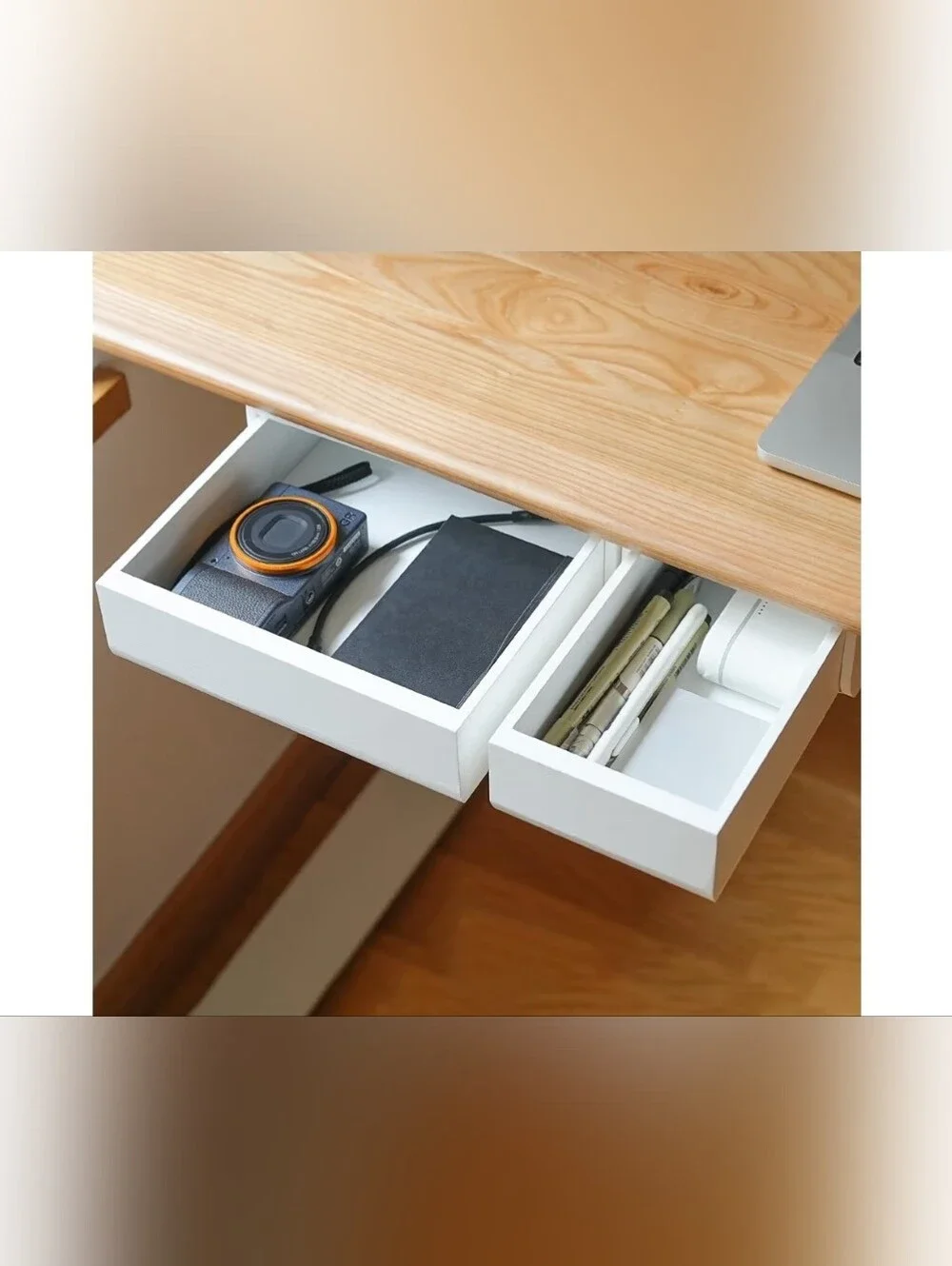 White Under-Desk Drawer Organizer Insert - White
